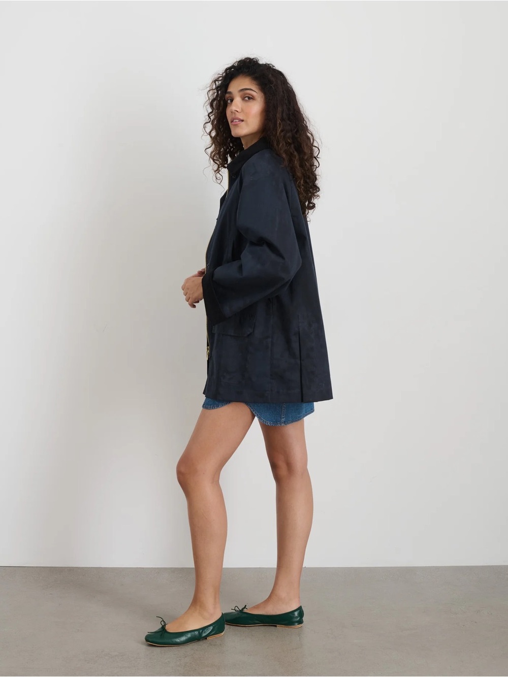 Alex Mill Chiltern Street Jacket In Waxed Cotton Navy M - Picture 4 of 8